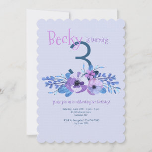 Invitation Peintures dans l'invitation bleue