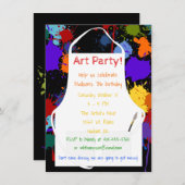 Invitation Peintures de Brights de partie d'art (Devant / Derrière)