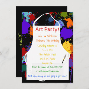 Invitation Peintures de Brights de partie d'art