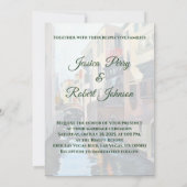 Invitation Peintures de Venise, Italie Mariage (Dos)