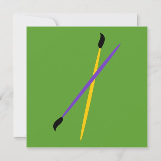 Invitation Peintures et brosses (Dos)