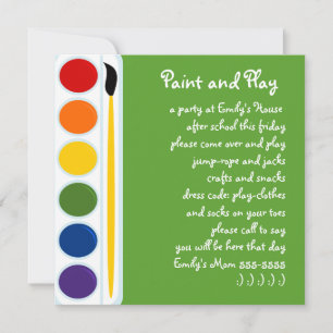 Invitation Peintures et brosses