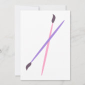 Invitation Peintures et brosses de Saint-Valentin (Dos)