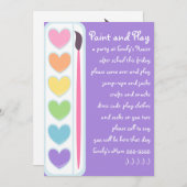 Invitation Peintures et brosses de Saint-Valentin (Devant / Derrière)