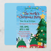 Invitation Pékin Elfes de Noël (Devant / Derrière)