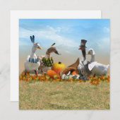 Invitation Pèlerin de Thanksgiving et Canards indiens (Devant / Derrière)