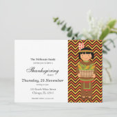 Invitation Pèlerin Enfants Thanksgiving dîner (Debout devant)