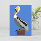 Invitation Pélican sur le Pile (Debout devant)