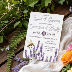 Invitation Pelouse & Jardin Mariage Douche, Fête des mariées