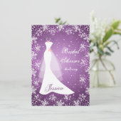 Invitation Pelouse Mariage, flocons de neige sur Fête de l'ma (Debout devant)