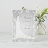 Invitation Pelouse Mariage, flocons de neige sur Fête de l'ma (Debout devant)