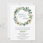 Invitation Pendaison de crémaillère rustique de guirlande (Devant)