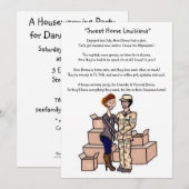 Invitation Pendaison de Crème pour Militaires (Devant / Derrière)