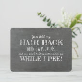 Invitation Pendant que je PEE Funny Bridesmaid Proposition (Debout devant)