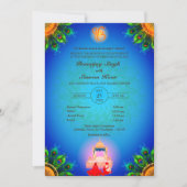 Invitation Pendjabi Sikh Mariage Anand Karaj Peacock (Devant)