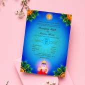 Invitation Pendjabi Sikh Mariage Anand Karaj Peacock