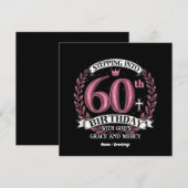 Invitation Pénétrer dans le 60e anniversaire avec la grâce de (Devant / Derrière)