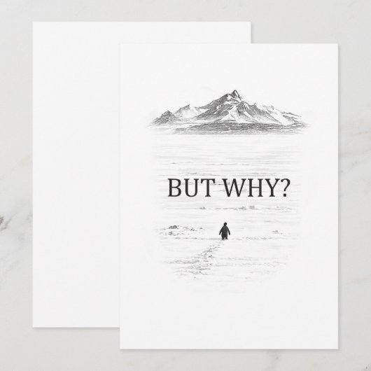Invitation Penguin But Why Mountains (Devant / Derrière)