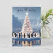 Invitation Penguin Christmas Party (Debout devant)