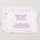 Invitation Penguin Cutie - Première Fille Anniversaire (Dos)