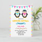 Invitation Penguin genre révéler l'invitation de la fête (Debout devant)