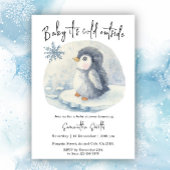 Invitation Penguin Il fait froid à l'extérieur du Baby shower