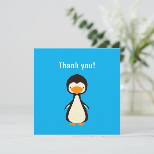 Invitation Penguin Merci (Debout devant)