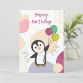 Invitation Penguin Vous Souhaite Bon Anniversaire (Debout devant)