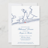 Invitation Pensacola Beach FL Dîner de répétition élégant (Devant)