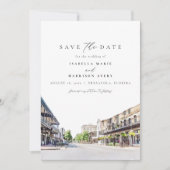 Invitation PENSACOLA Floride Aquarelle Voyage Enregistrer la (Devant)