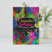 Invitation Pensées colorées (Plus d'options) - RSVP / (Debout devant)