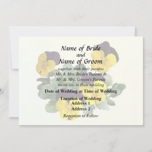 Invitation Pensées Sorbet Saut Jaune