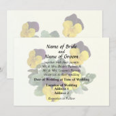 Invitation Pensées Sorbet Saut Jaune (Devant / Derrière)