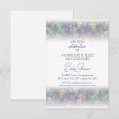 Invitation Pensées [violet] (Devant / Derrière)