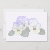 Invitation Pensées violettes et crème (Dos)