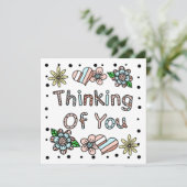 Invitation Pensez à vous | Floral lunaire (Debout devant)