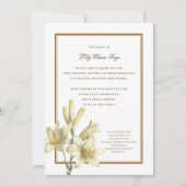 Invitation Pensez au fait que Lilies Bereavement Merci Note (Devant)