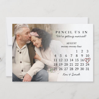 Invitation Pensez-nous dans Enregistrer la date août 2024 Cal