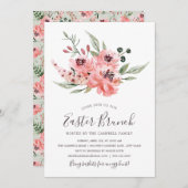 Invitation pensive de brunch de | Pâques (Devant / Derrière)