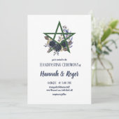 Invitation Pentacle floral gothique Pagan (Debout devant)