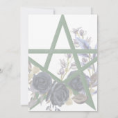 Invitation Pentacle floral gothique Pagan (Dos)