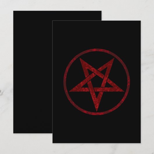Invitation Pentagram Red Devil (Devant / Derrière)