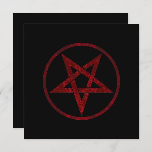 Invitation Pentagram Red Devil (Devant / Derrière)