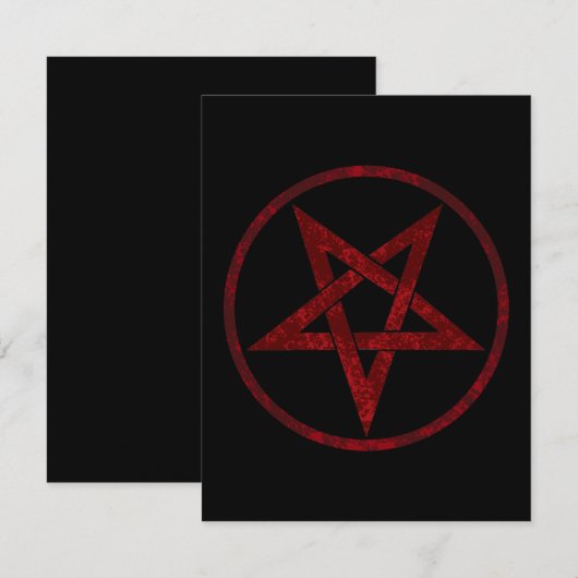 Invitation Pentagram Red Devil (Devant / Derrière)