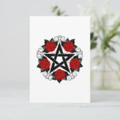 Invitation Pentagramme aux roses rouges (Debout devant)