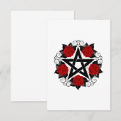 Invitation Pentagramme aux roses rouges (Devant / Derrière)