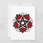Invitation Pentagramme aux roses rouges (Devant)
