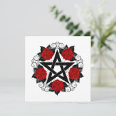 Invitation Pentagramme aux roses rouges (Debout devant)