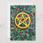 Invitation Pentagramme de Yule païen (Devant)