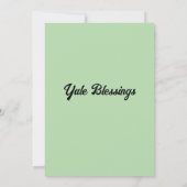 Invitation Pentagramme de Yule païen (Dos)